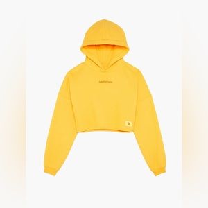 Savage X Fenty cropped yellow hoodie